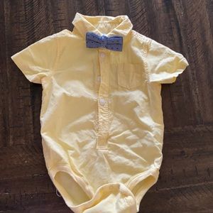 Shirt with removable bow tie 6-12m
